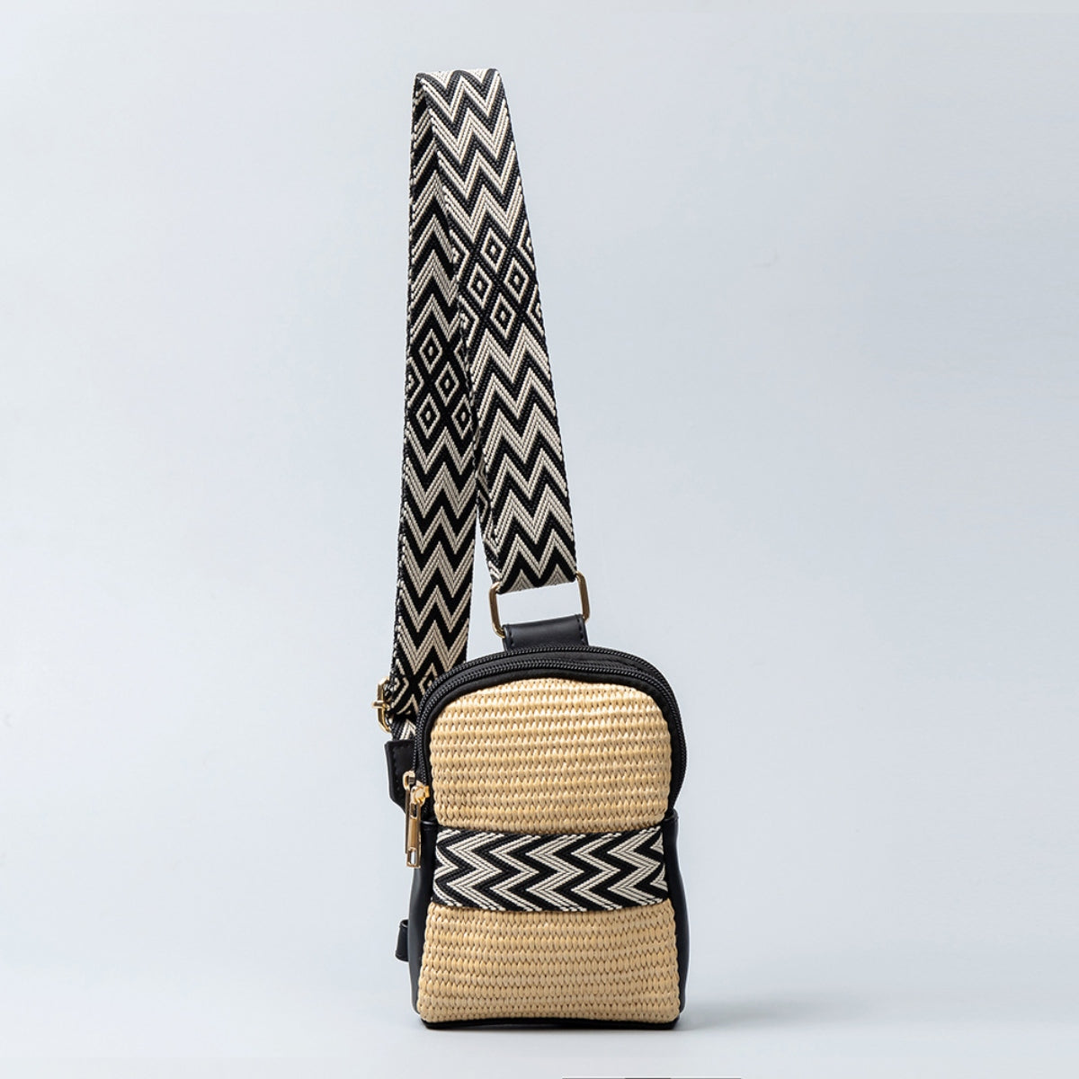 Straw Braided Crossbody Bag