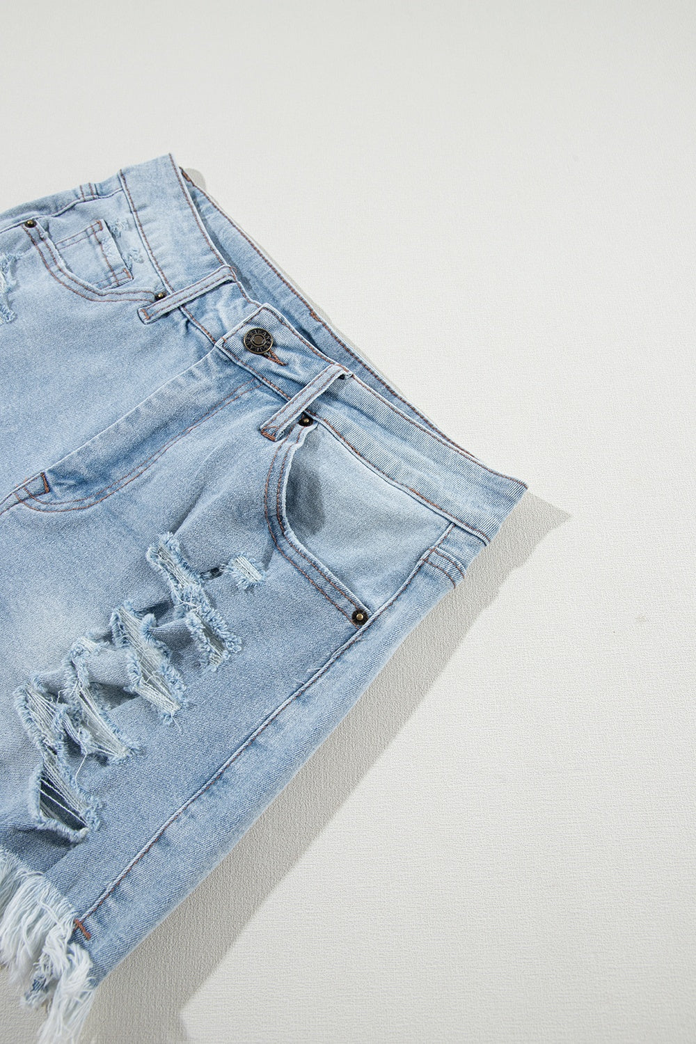 Raw Hem Denim Shorts