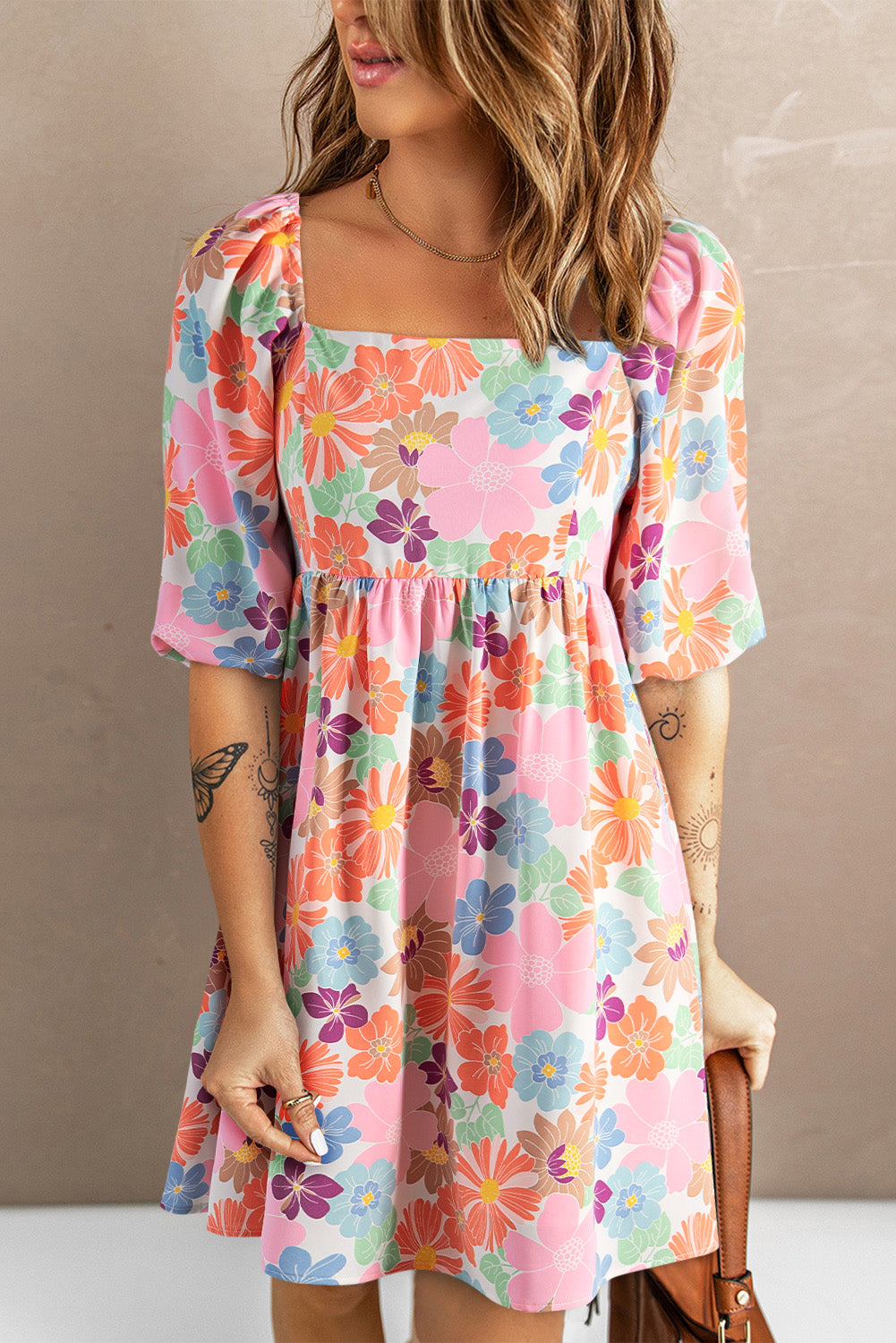 Half Sleeve Mini Dress