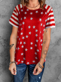 Full Size Star Striped T-Shirt