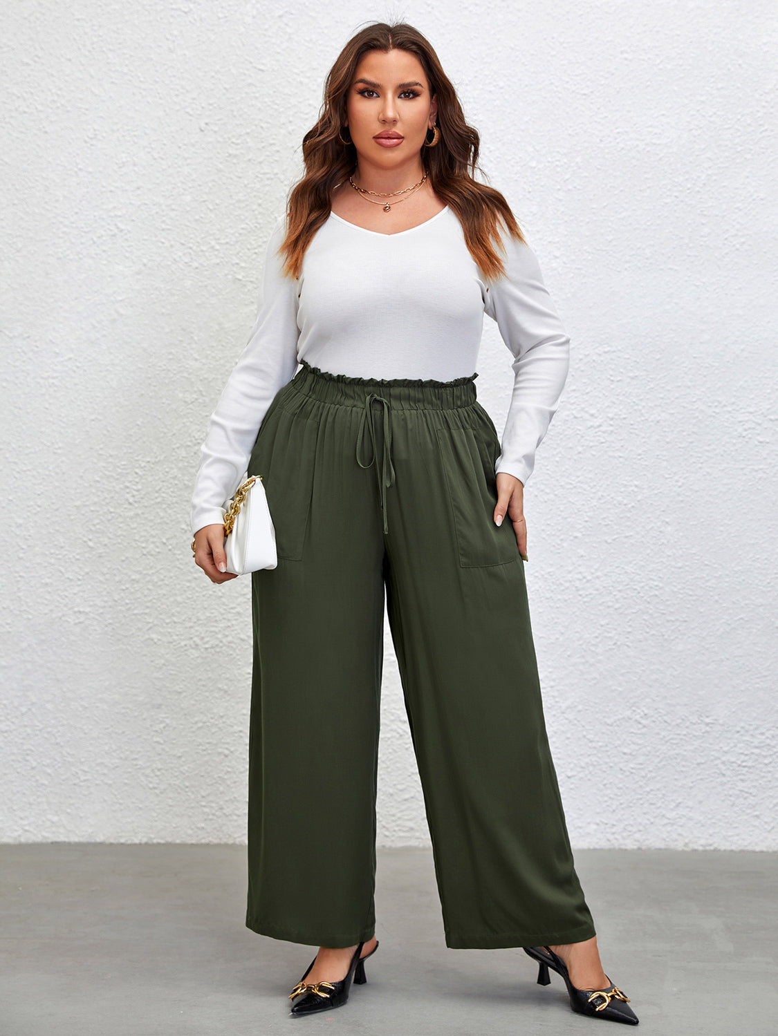 Tied Wide Leg Pants