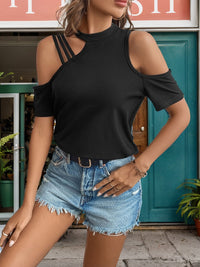 Asymmetric Cold Shoulder Tee