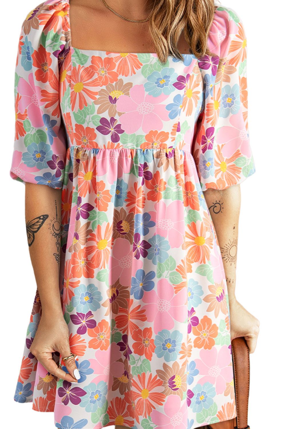 Half Sleeve Mini Dress