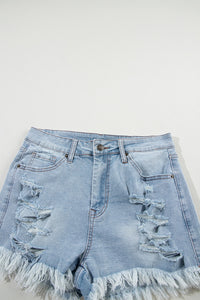 Raw Hem Denim Shorts