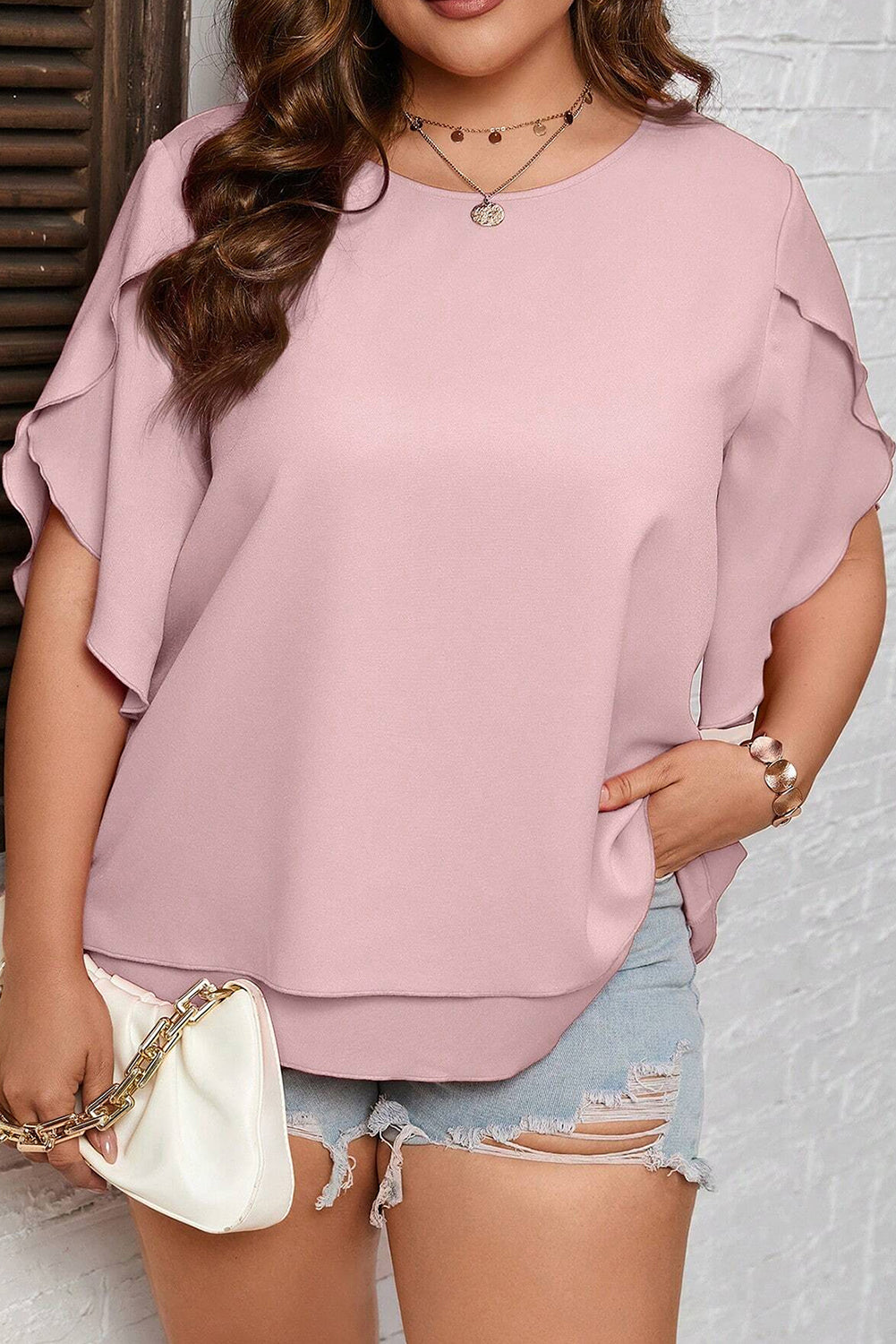 Round Neck Half Sleeve Blouse