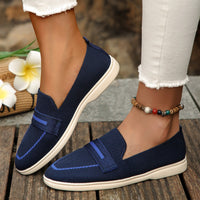 Mesh Breathable Round Toe Slip-Ons Flats