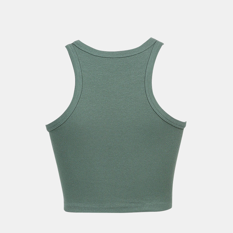 Round Neck Wide Strap Tank