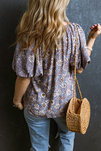 Tie Neck Half Sleeve Blouse