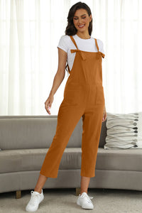 Full Size Square Neck Wide Strap Jumpsuit