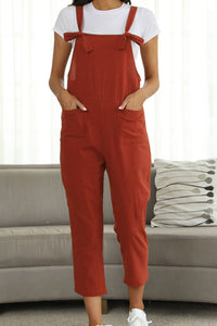 Full Size Square Neck Wide Strap Jumpsuit