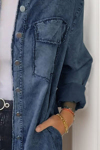 Full Size Pocketed Denim Jacket