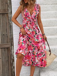 Ruffled Smocked Sleeveless Dress