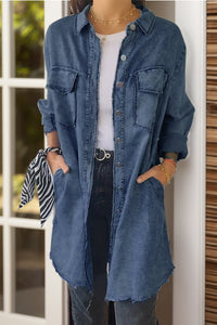 Full Size Pocketed Denim Jacket