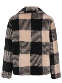 Full Size Plaid Zip Up Long Sleeve Jacket