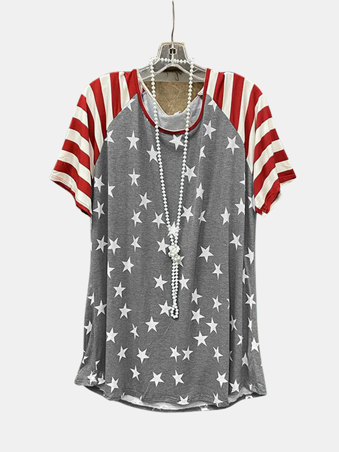 Full Size Star Striped T-Shirt