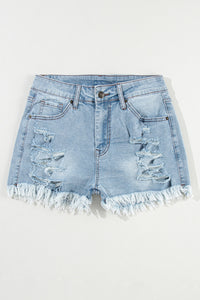 Raw Hem Denim Shorts