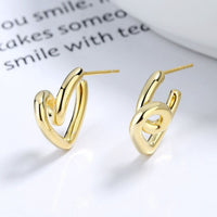 Alloy Irregular Heart Earrings