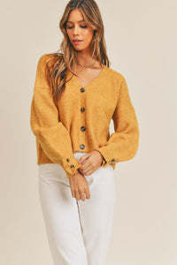 MABLE Long Sleeve Button Down Cardigan