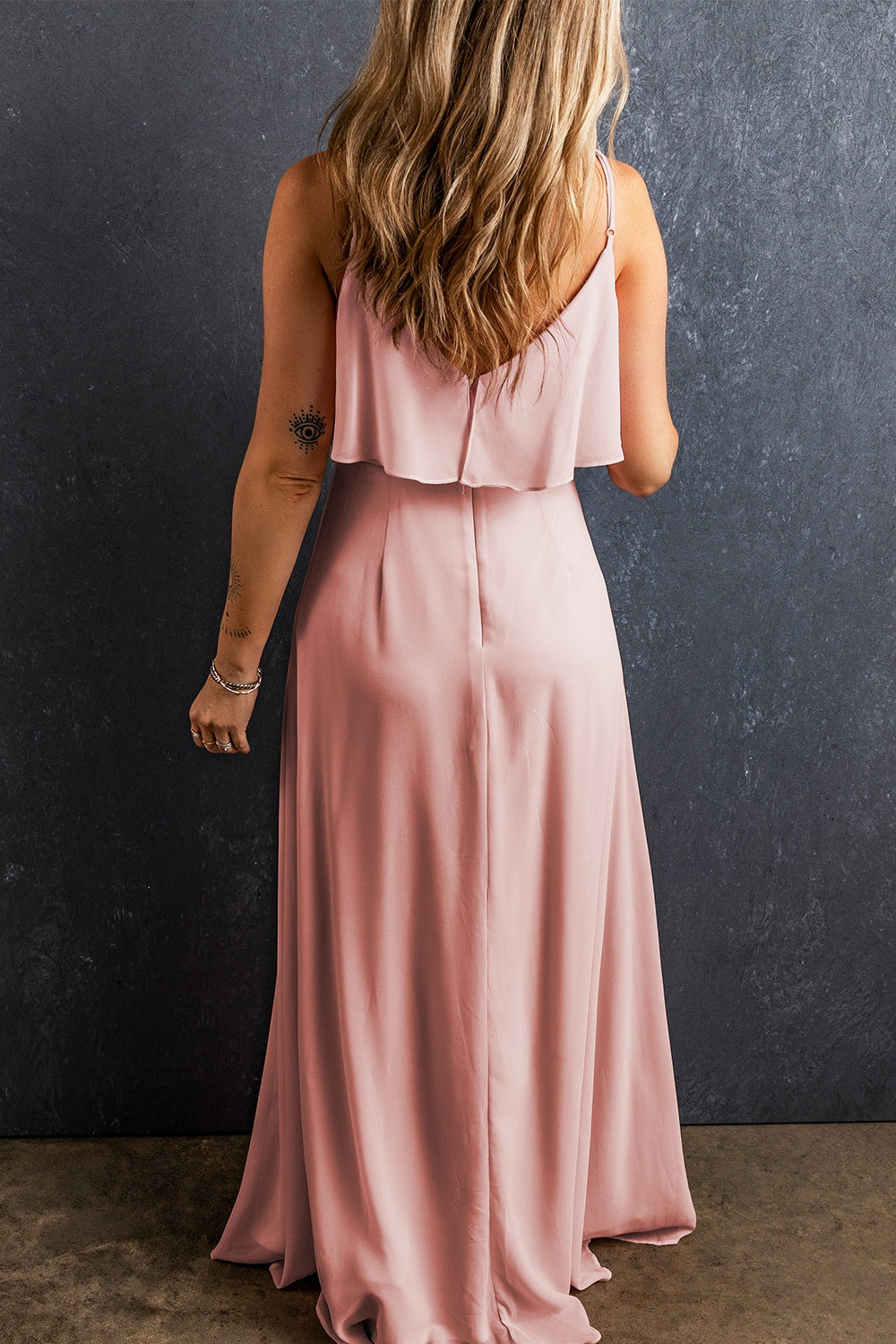 Slit V-Neck Maxi Dress