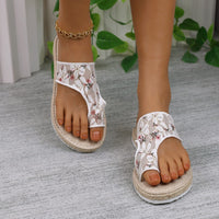 Flower Toe Post Flat Sandals