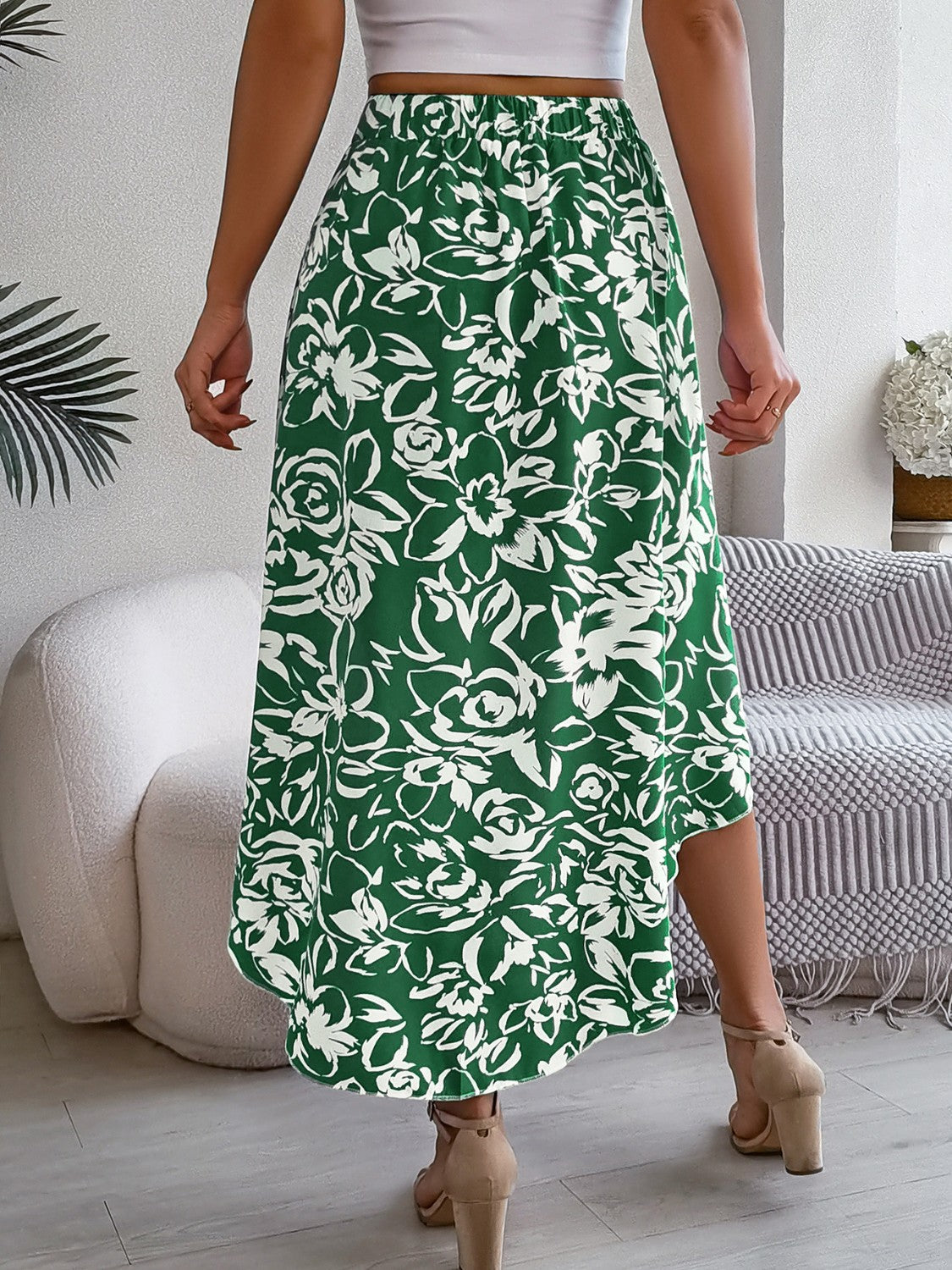 High-Low High Waist Skirt