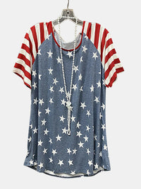 Full Size Star Striped T-Shirt