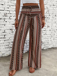 Printed Wide Leg Pants