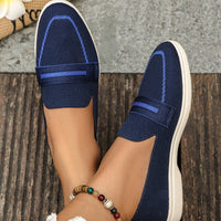 Mesh Breathable Round Toe Slip-Ons Flats