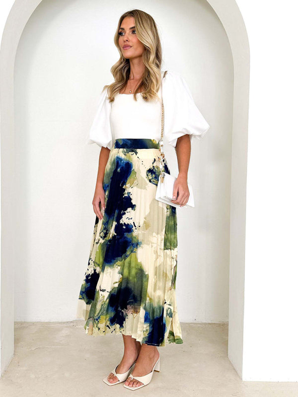 Draped A-line Skirt