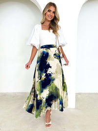 Draped A-line Skirt