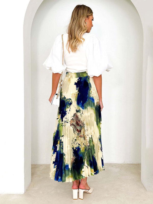 Draped A-line Skirt