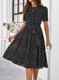 Elegant Casual Polka Dot Dress