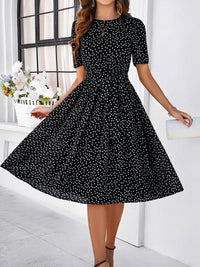 Elegant Casual Polka Dot Dress