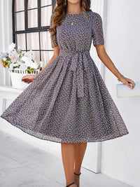 Elegant Casual Polka Dot Dress