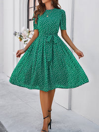 Elegant Casual Polka Dot Dress