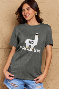 Simply Love NO PROBLEM Graphic Cotton Tee