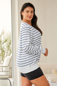 Striped Round Neck Long Sleeve T-Shirt