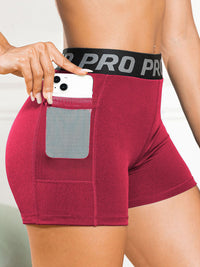 Elastic Waist Active Shorts with Pockets