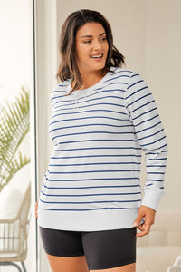 Striped Round Neck Long Sleeve T-Shirt