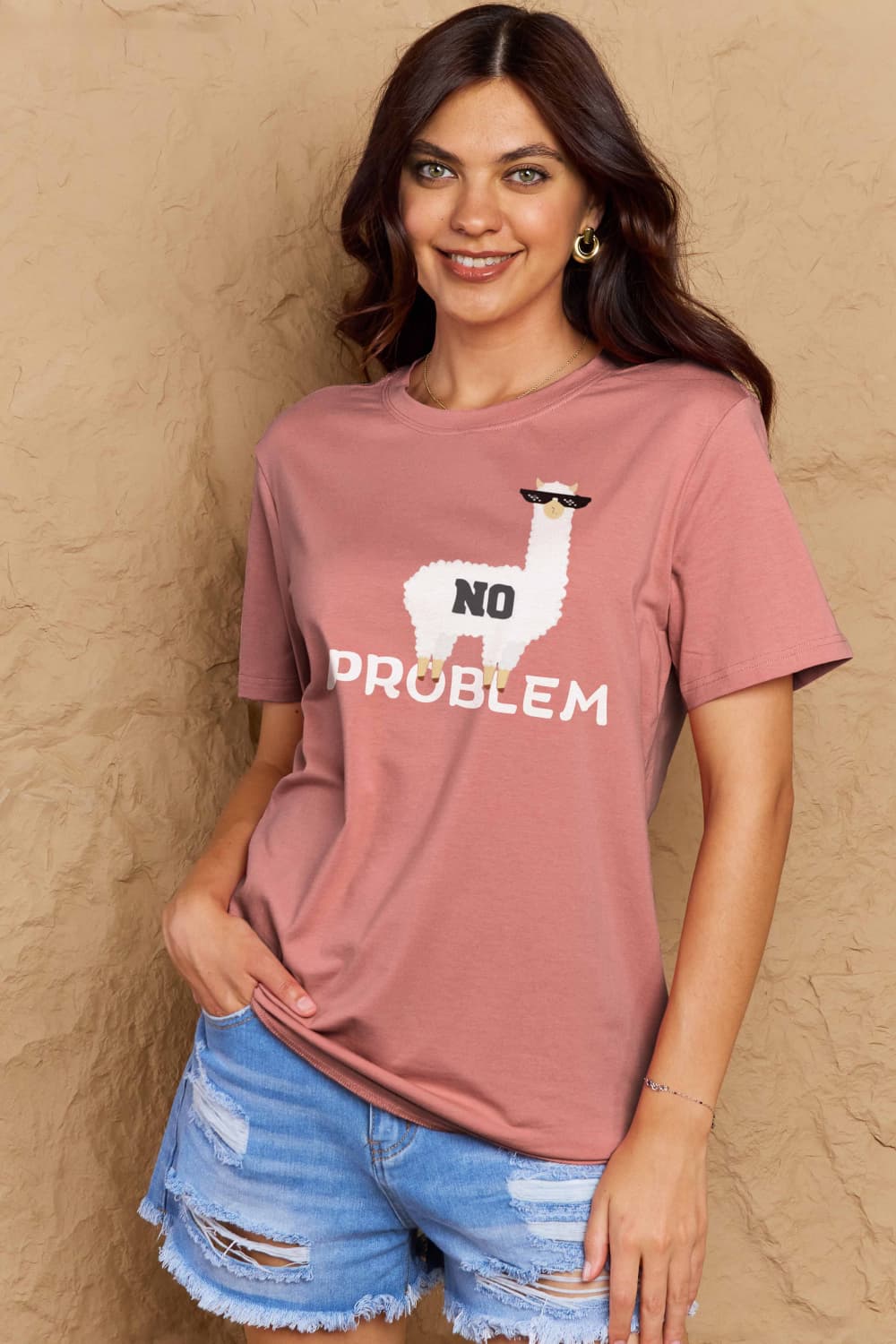 Simply Love NO PROBLEM Graphic Cotton Tee