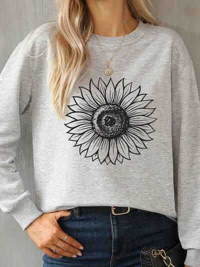 Sunflower Round Neck Dropped Shoulder Sweatshirt