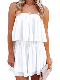 Ruched Spaghetti Strap Romper