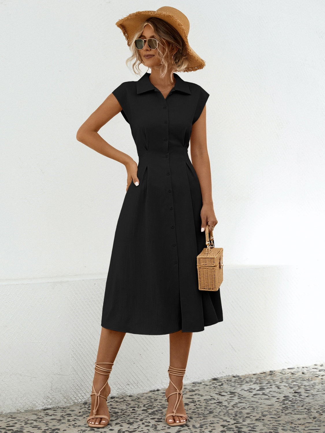 Button Up Midi Dress