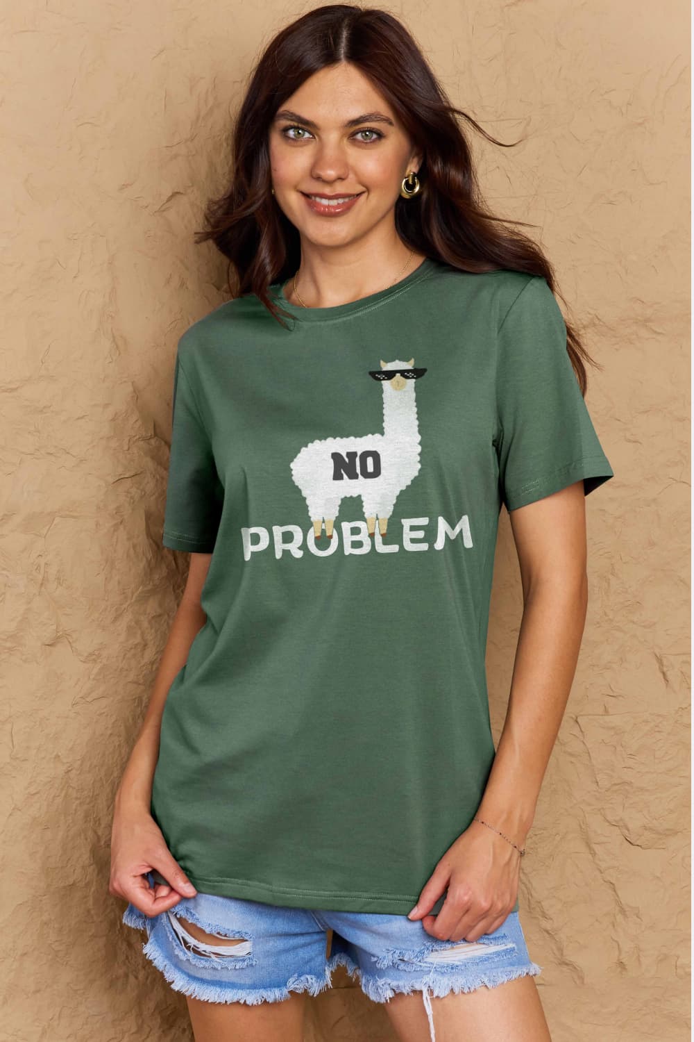 Simply Love NO PROBLEM Graphic Cotton Tee