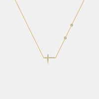 Zircon Sterling Silver Cross Necklace