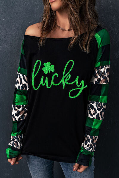 LUCKY Camiseta de manga larga a cuadros