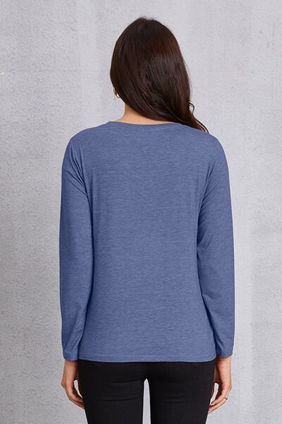 Goose Graphic Round Neck Long Sleeve T-Shirt