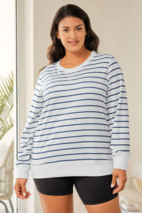 Striped Round Neck Long Sleeve T-Shirt