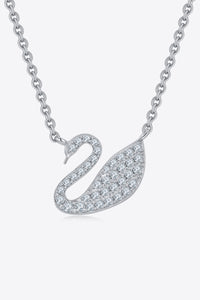 Moissanite Swan 925 Sterling Silver Necklace