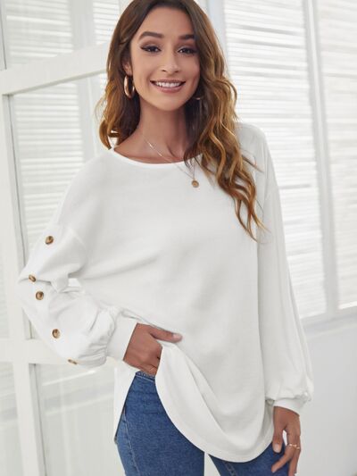 Round Neck Dropped Shoulder T-Shirt